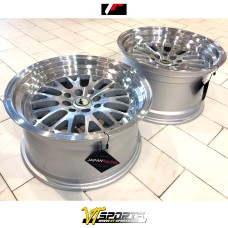 JAPANRACING JR10 16x8 16x9.0 4x100 4x114.3 SILVER POLISHED FACE LIP